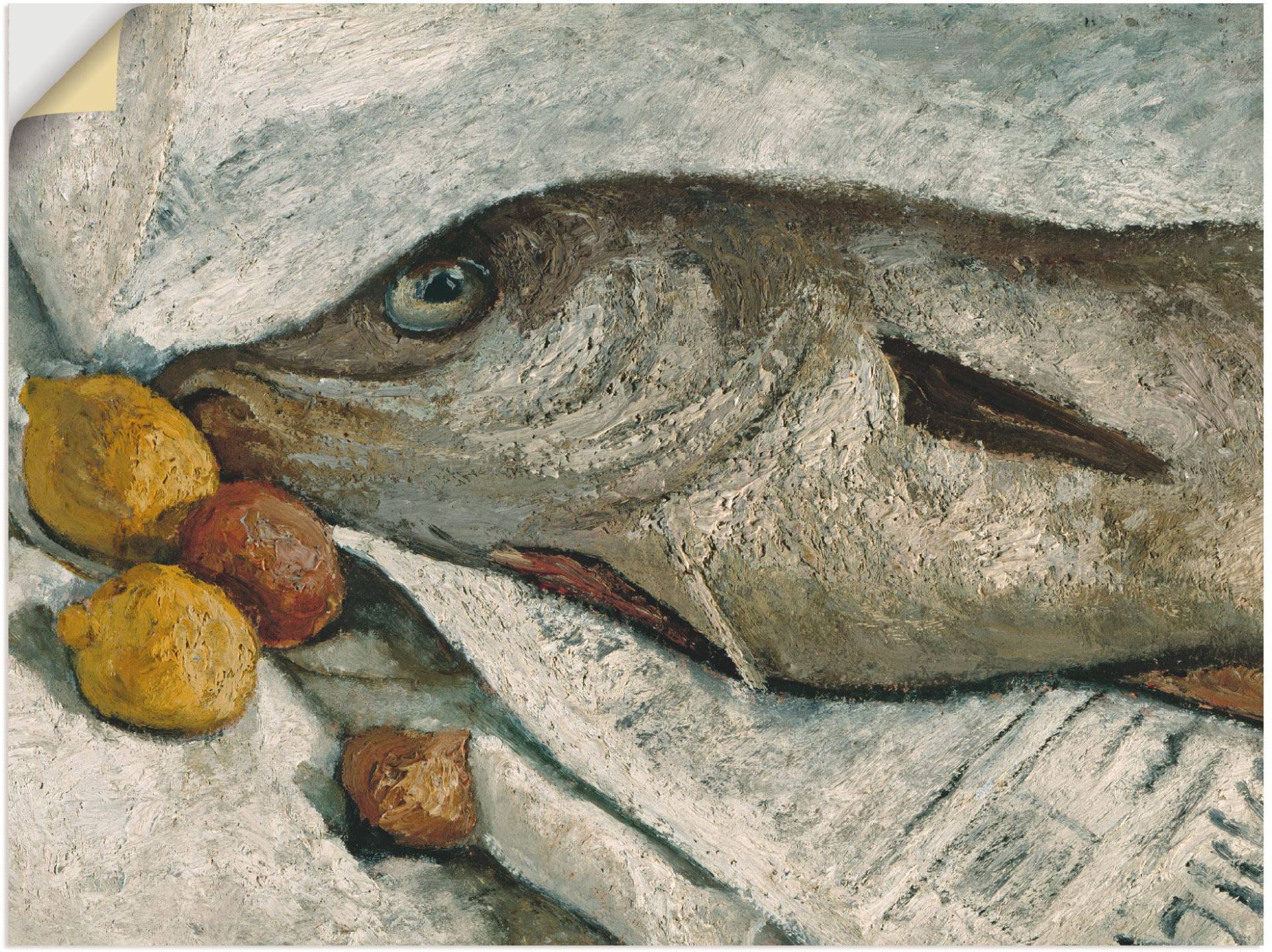 Artland Wandbild »Stillleben mit Fisch. 1906«, Arrangements, (1 St.), als Leinwandbild, Wandaufkleber oder Poster in versch. Grössen von Artland