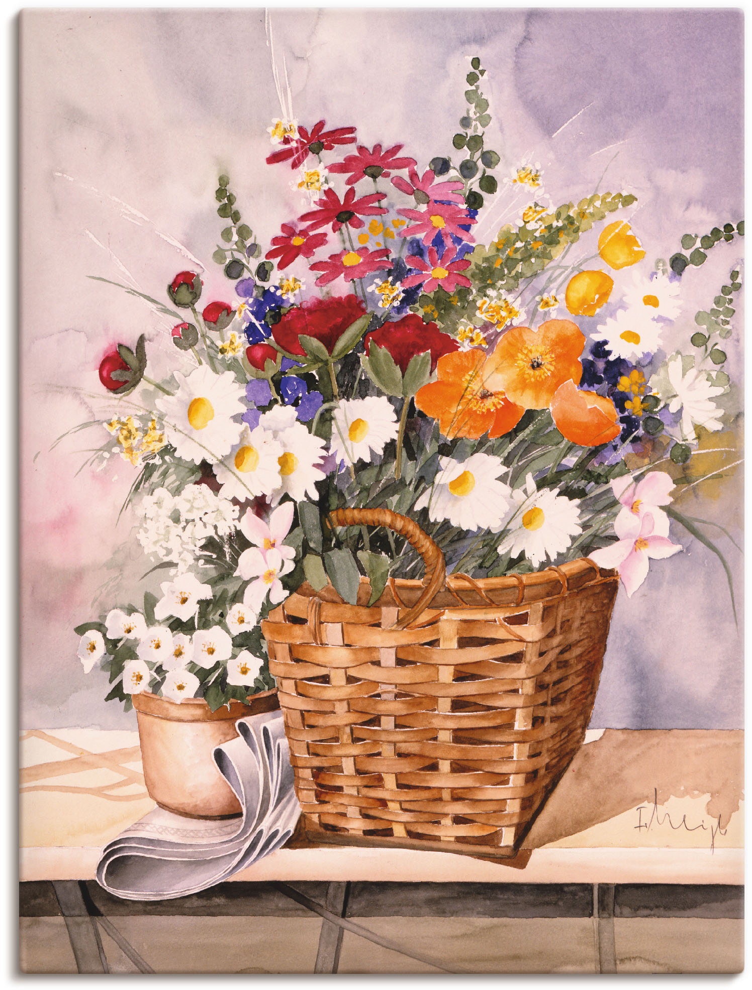 Artland Wandbild »Stillleben mit Kürbissen«, Blumen, (1 St.), als Leinwandbild, Poster in verschied. Grössen von Artland