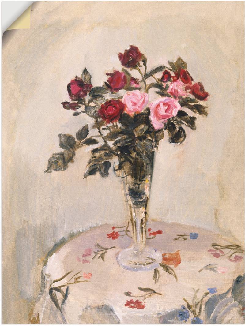 Artland Wandbild »Stillleben mit Rosen. 1904«, Blumen, (1 St.), als Leinwandbild, Wandaufkleber oder Poster in versch. Grössen von Artland