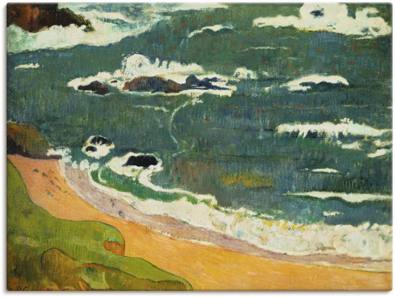 Artland Wandbild »Strand bei Le Pouldu. 1889«, Strand, (1 St.), als Leinwandbild, Wandaufkleber oder Poster in versch. Grössen von Artland