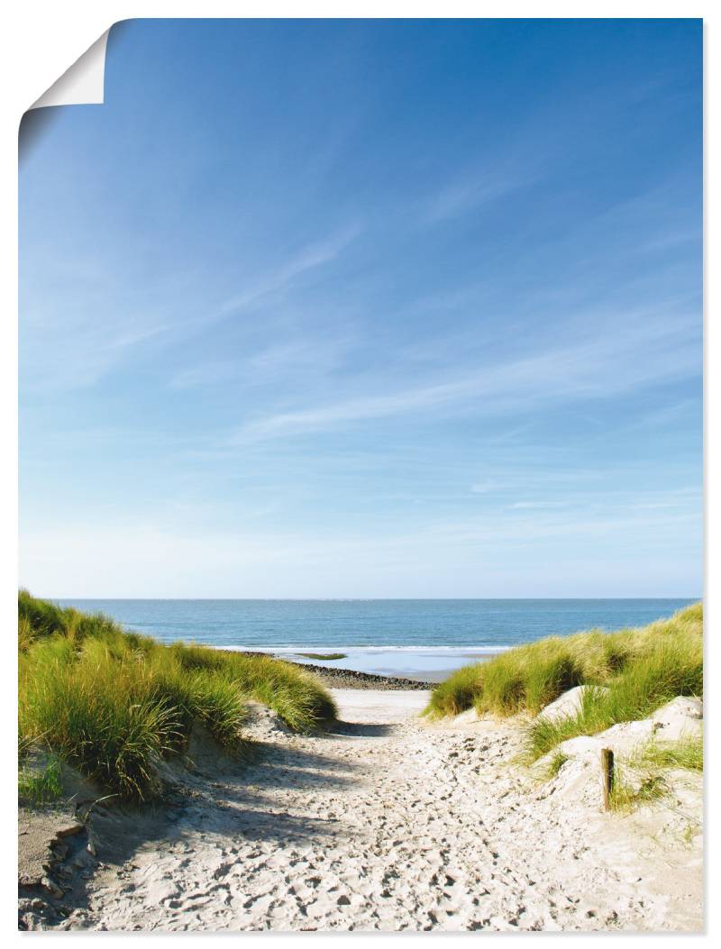 Artland Wandbild »Strand mit Sanddünen und Weg zur See«, Strand, (1 St.), als Alubild, Outdoorbild, Leinwandbild, Poster, Wandaufkleber von Artland