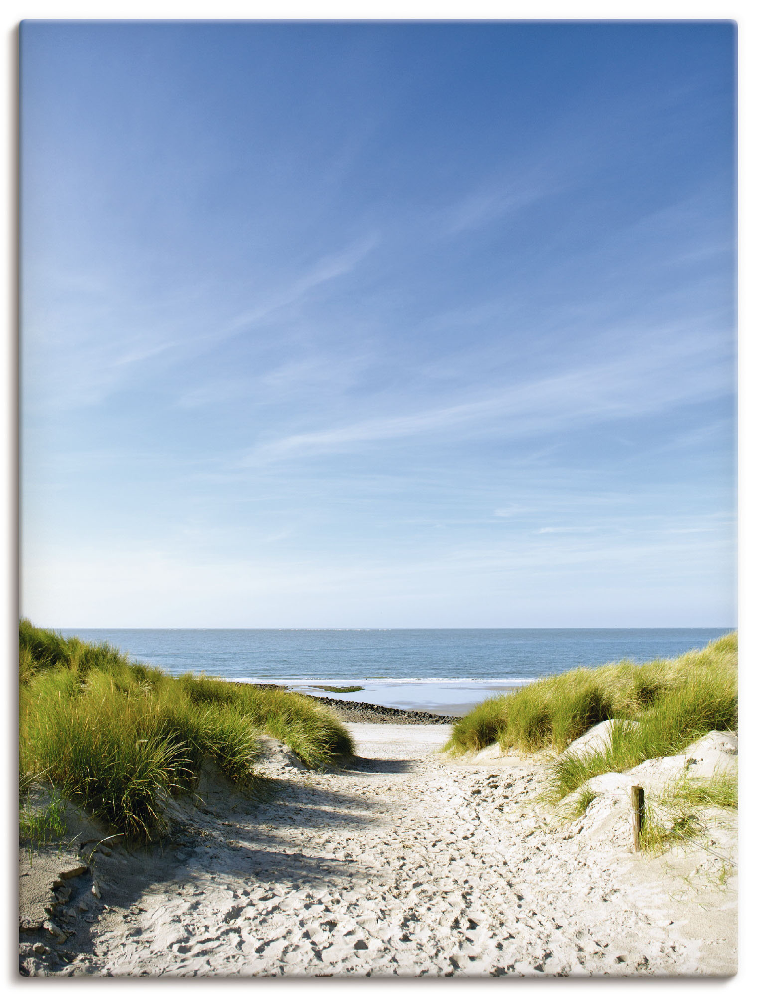 Artland Wandbild »Strand mit Sanddünen und Weg zur See«, Strand, (1 St.), als Alubild, Outdoorbild, Leinwandbild, Poster, Wandaufkleber von Artland