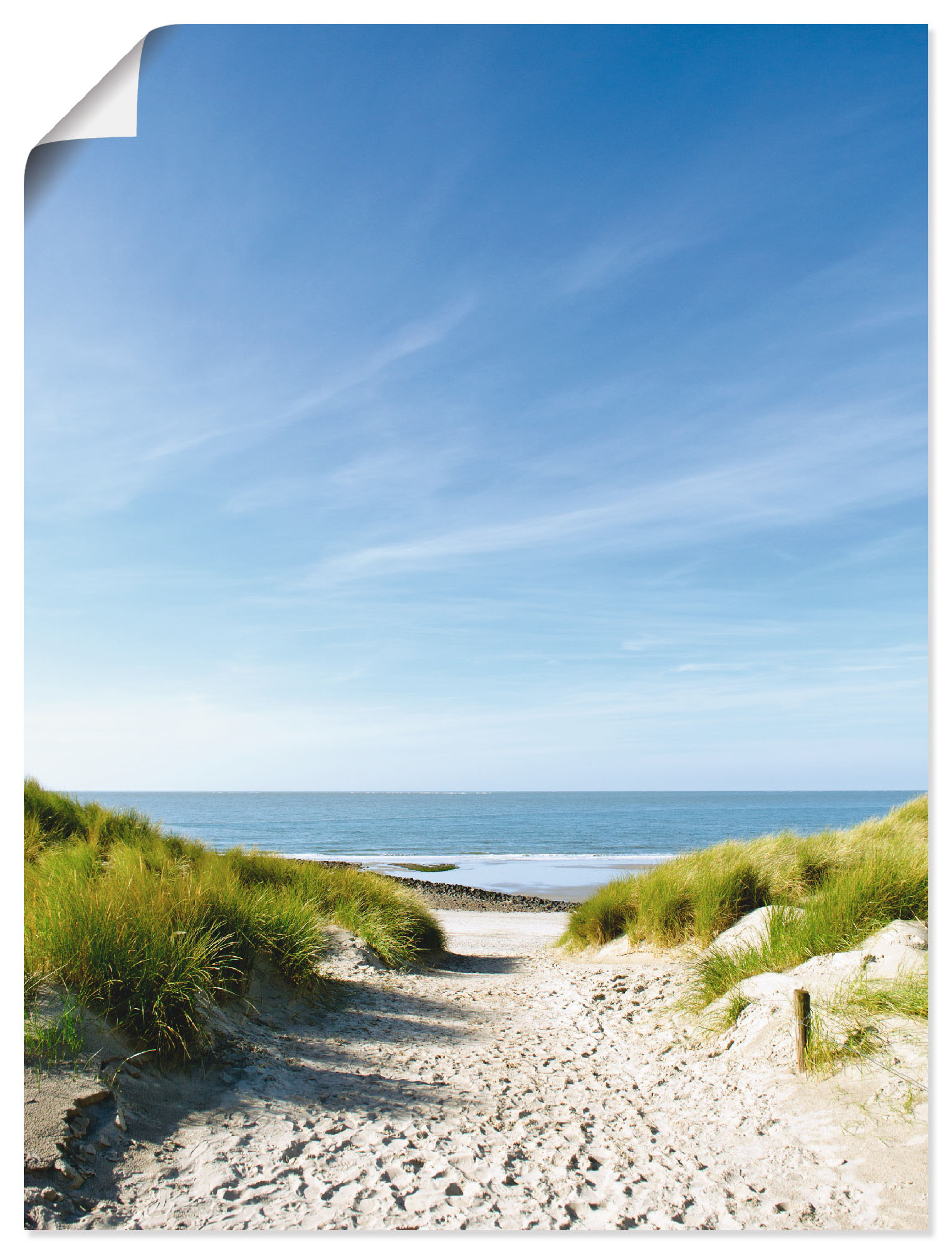 Artland Wandbild »Strand mit Sanddünen und Weg zur See«, Strand, (1 St.), als Alubild, Outdoorbild, Leinwandbild, Poster, Wandaufkleber Artland Wandbild »Strand mit Sanddünen und Weg zur See«, Strand, (1 St.), als Alubild, Outdoorbild, Leinwandbild, Poster, Wandaufkleber von Artland