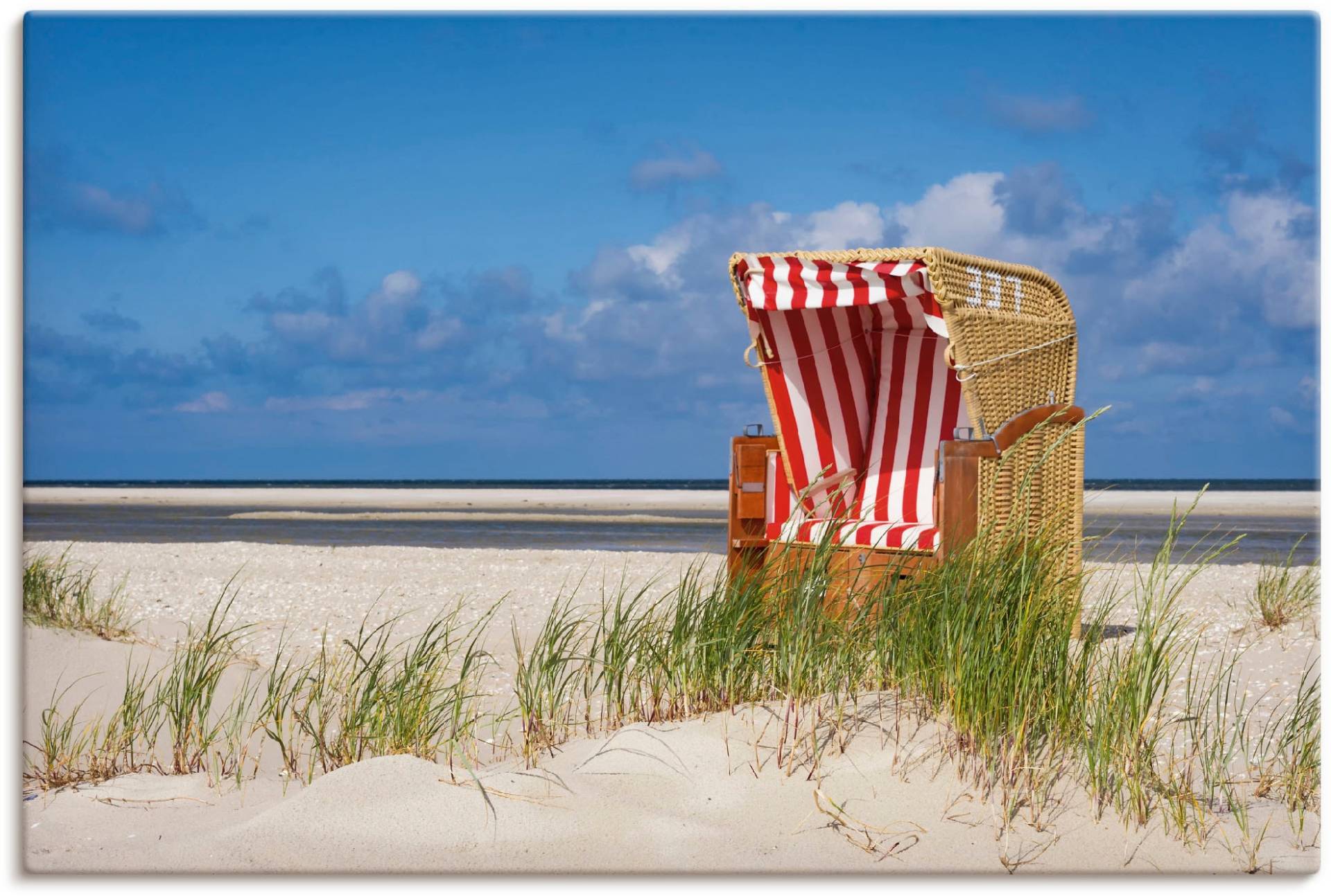 Artland Wandbild »Strandkorb 337«, Strand, (1 St.), als Leinwandbild, Wandaufkleber in verschied. Grössen von Artland