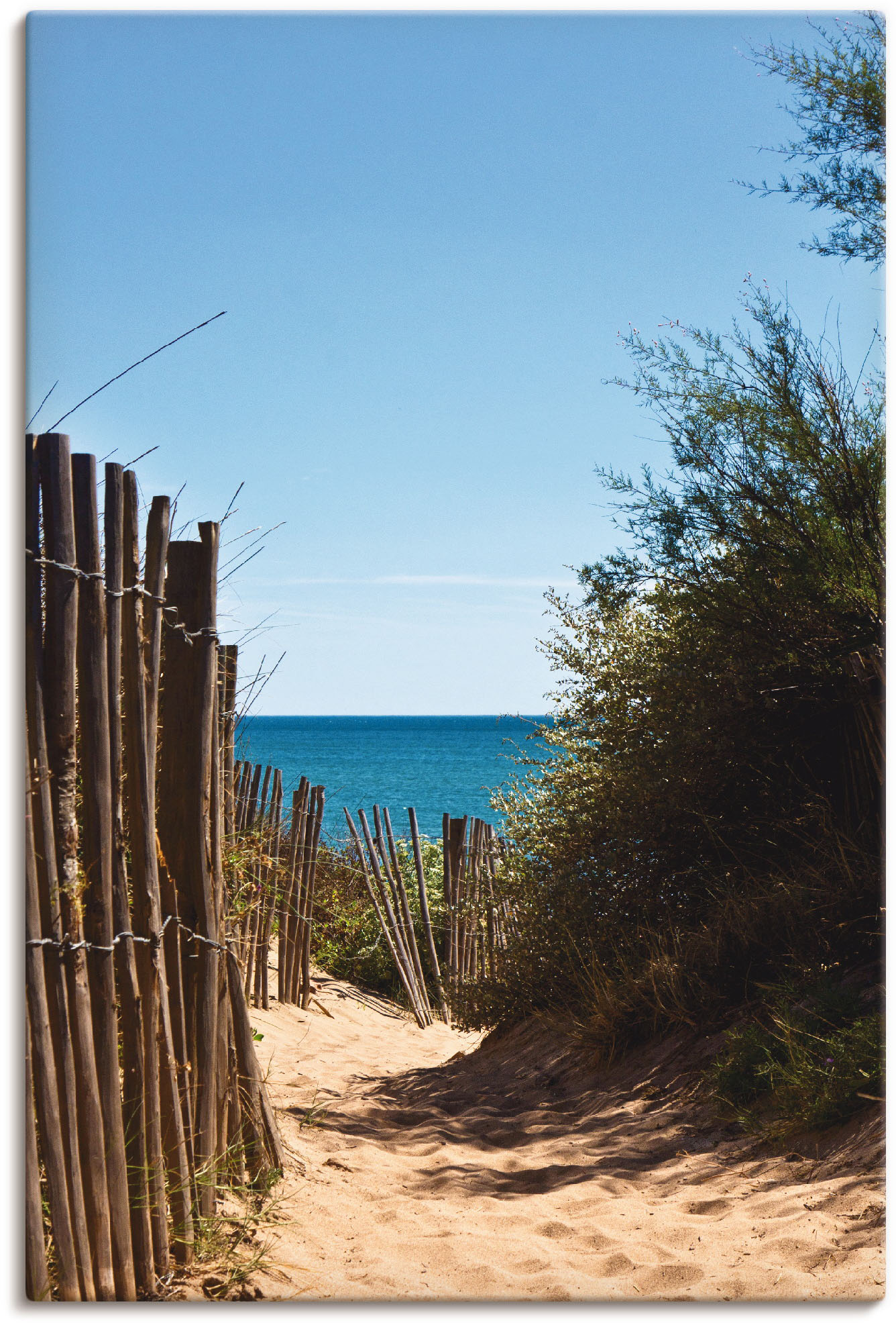 Artland Leinwandbild »Strandzugang zum Serignan Plage«, Strand, (1 St.), auf Keilrahmen gespannt von Artland