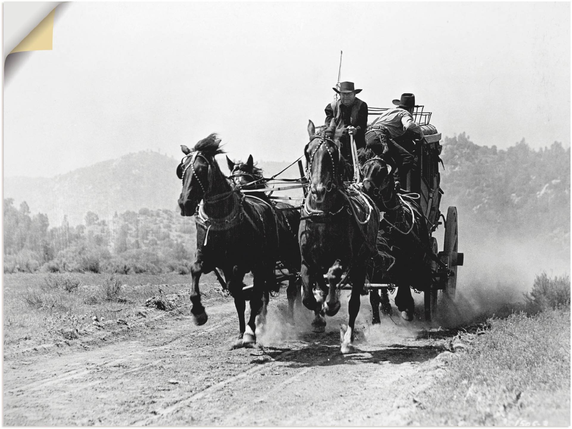 Artland Wandbild »Stummfilm Western«, Film, (1 St.), als Leinwandbild, Wandaufkleber in verschied. Grössen von Artland