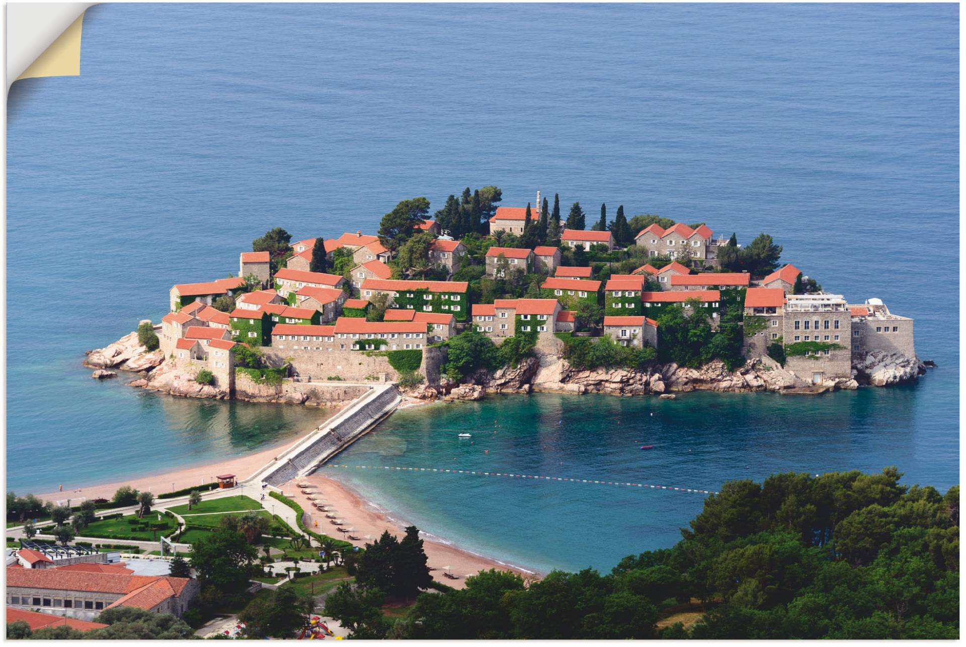 Artland Wandbild »Sveti Stefan«, Gebäude, (1 St.), als Alubild, Leinwandbild, Wandaufkleber oder Poster in versch. Grössen von Artland