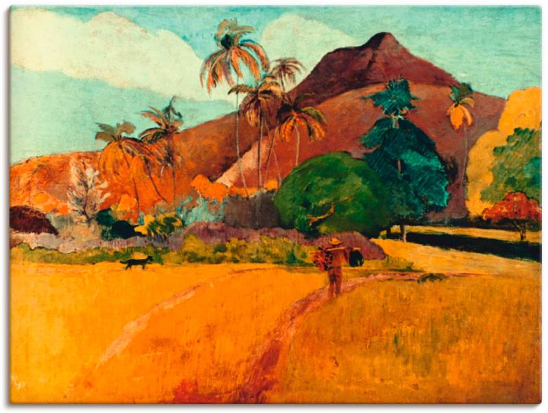 Artland Leinwandbild »Tahitische Landschaft, 1891«, Berge, (1 St.), auf Keilrahmen gespannt von Artland