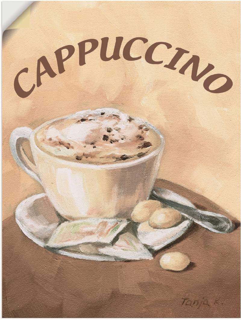 Artland Wandbild »Tasse Cappuccino«, Getränke, (1 St.), als Leinwandbild, Poster, Wandaufkleber in verschied. Grössen von Artland