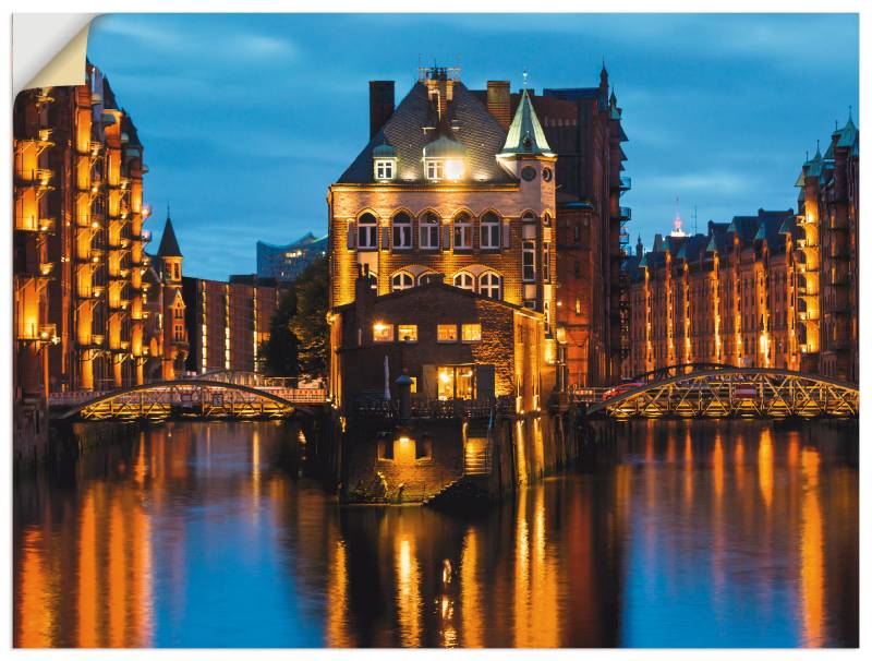 Artland Wandbild »Teil der alten Speicherstadt in Hamburg«, Deutschland, (1 St.), als Leinwandbild, Poster, Wandaufkleber in verschied. Grössen von Artland