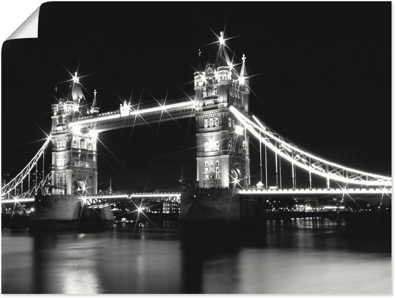 Artland Wandbild »Tower Bridge London«, Brücken, (1 St.), als Alubild, Leinwandbild, Wandaufkleber oder Poster in versch. Grössen von Artland