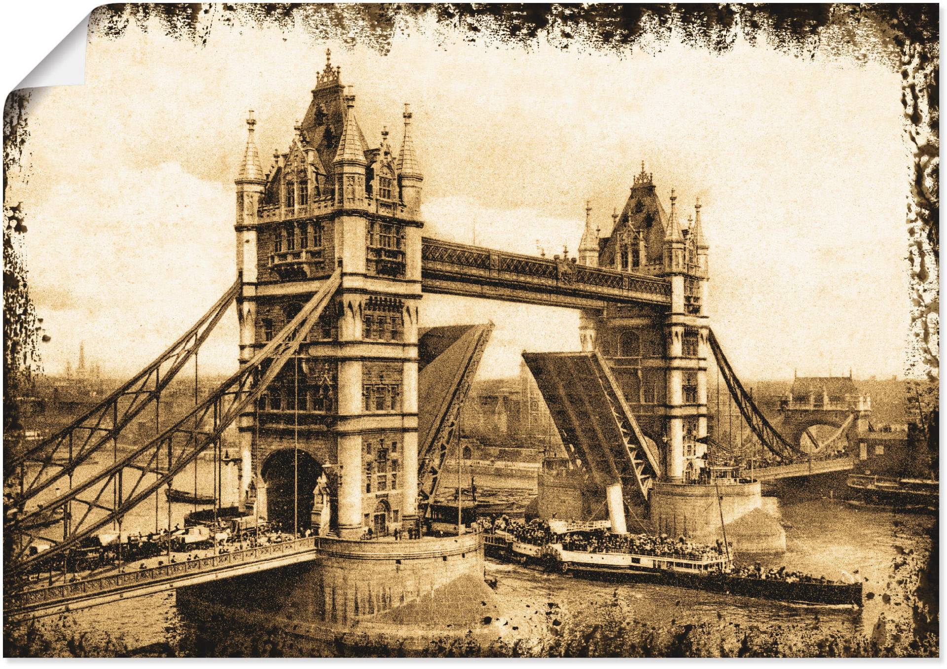 Artland Wandbild »Tower Bridge - London«, Brücken, (1 St.), als Leinwandbild, Wandaufkleber oder Poster in versch. Grössen von Artland