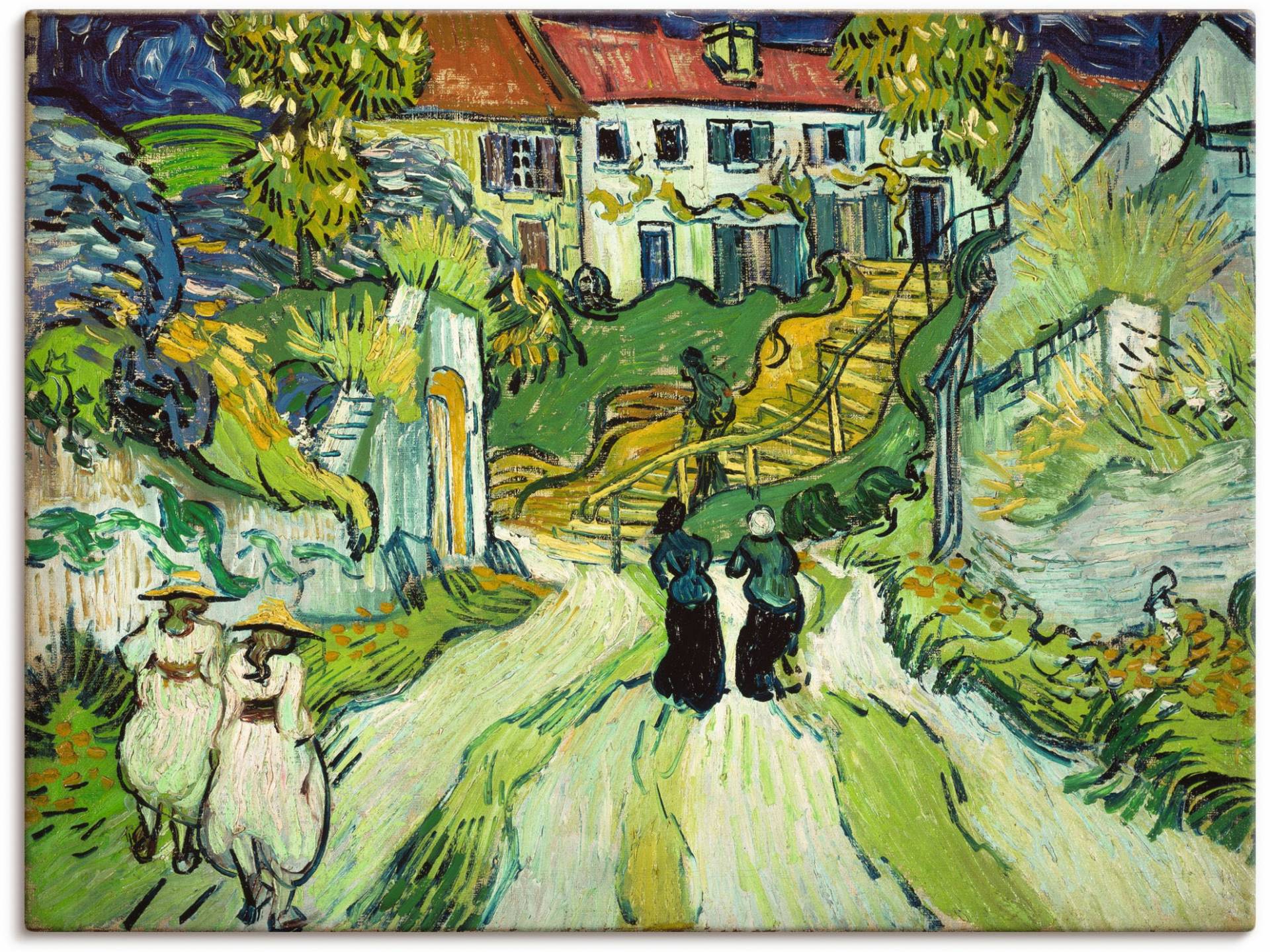 Artland Leinwandbild »Treppe in Auvers. 1890«, Wiesen & Baumbilder, (1 St.), auf Keilrahmen gespannt von Artland