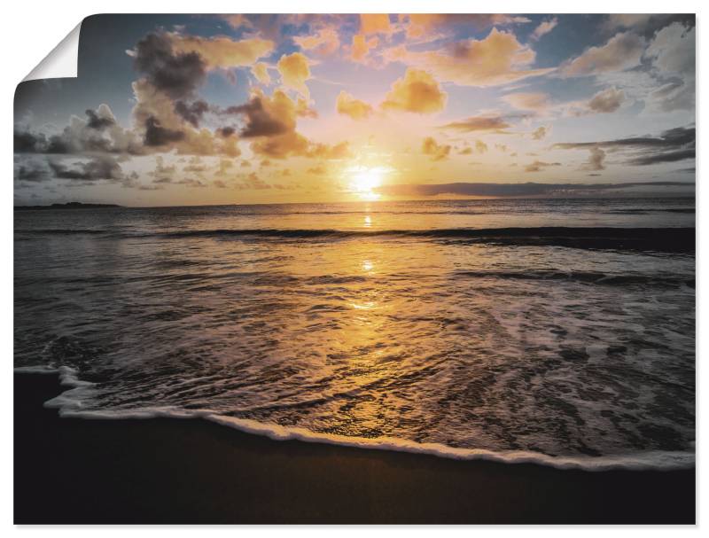 Artland Poster »Tropischer Sonnenuntergang am Strand«, Sonnenaufgang & -untergang, (1 St.), als Leinwandbild, Wandaufkleber oder Poster in versch. Grössen von Artland