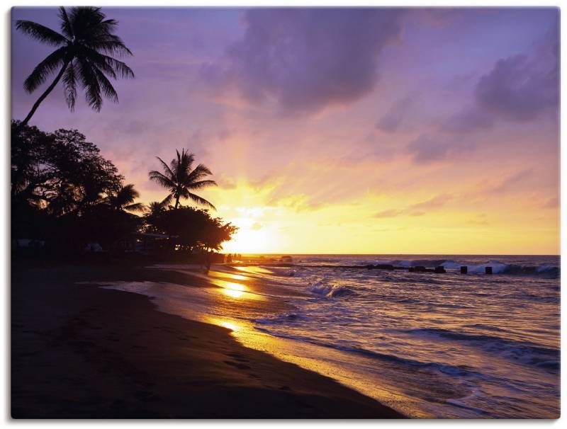 Artland Wandbild »Tropischer Strand«, Sonnenaufgang & -untergang, (1 St.), als Alubild, Outdoorbild, Leinwandbild, Poster, Wandaufkleber von Artland