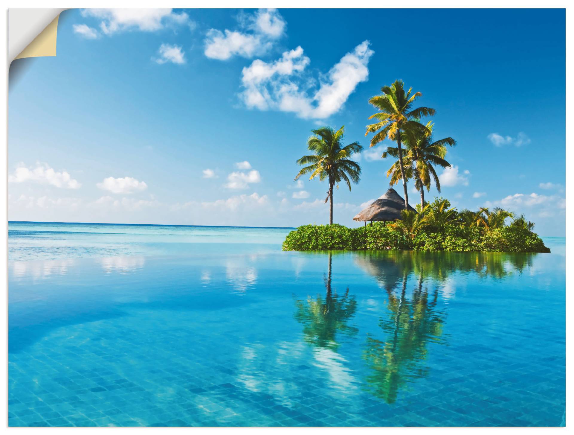 Artland Wandbild »Tropisches Paradies - Insel Palmen Meer«, Amerika, (1 St.), als Alubild, Outdoorbild, Leinwandbild, Poster, Wandaufkleber Artland Wandbild »Tropisches Paradies - Insel Palmen Meer«, Amerika, (1 St.), als Alubild, Outdoorbild, Leinwandbild, Poster, Wandaufkleber von Artland