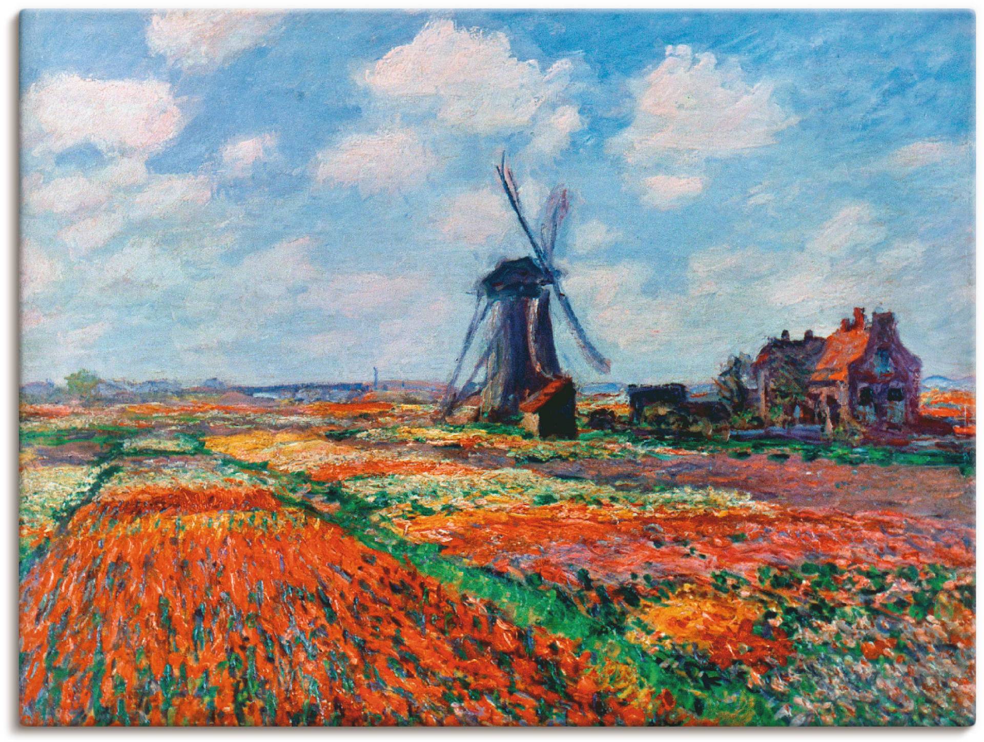 Artland Leinwandbild »Tulpenfelder in Holland, 1886«, Blumenwiese, (1 St.), auf Keilrahmen gespannt von Artland