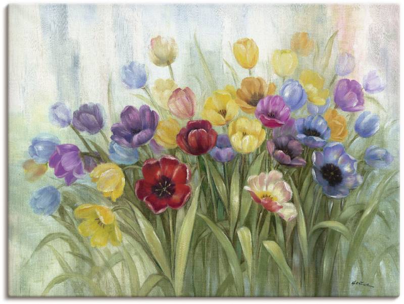 Artland Wandbild »Tulpenwiese I«, Blumenwiese, (1 St.), als Leinwandbild, Poster in verschied. Grössen von Artland