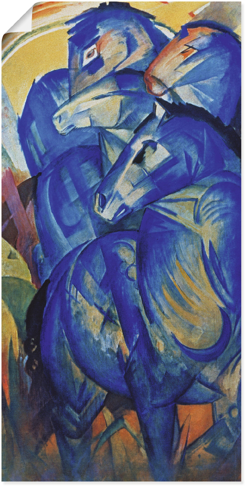 Artland Wandbild »Turm der blauen Pferde. 1913«, Haustiere, (1 St.), als Leinwandbild, Poster in verschied. Grössen von Artland