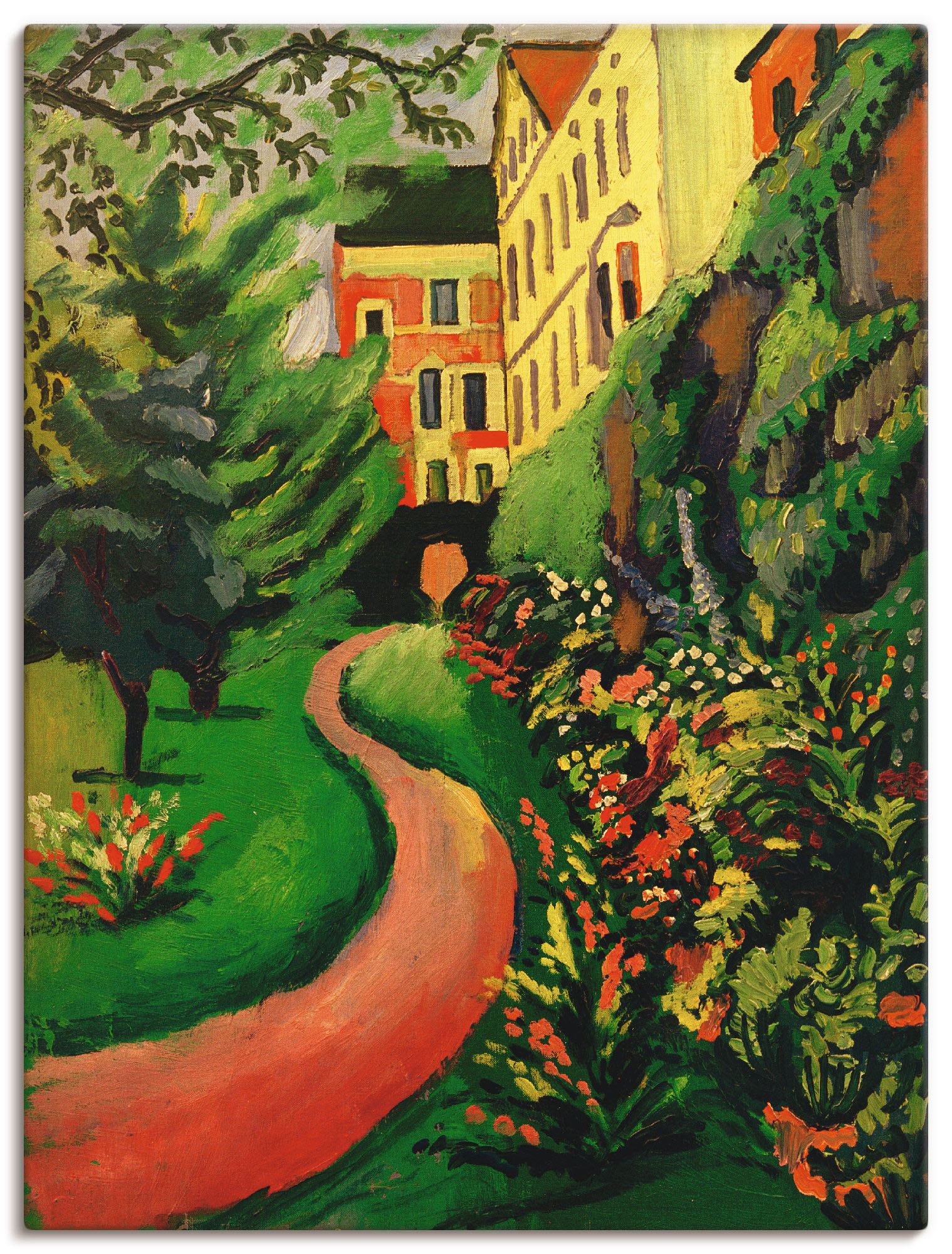 Artland Wandbild »Unser Garten mit blühenden Rabatten«, Garten, (1 St.), als Leinwandbild, Poster in verschied. Grössen von Artland