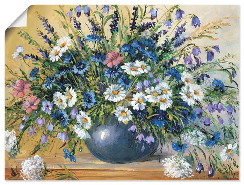 Artland Wandbild »Vase mit Kornblumen«, Blumen, (1 St.), als Leinwandbild, Poster, Wandaufkleber in verschied. Grössen von Artland