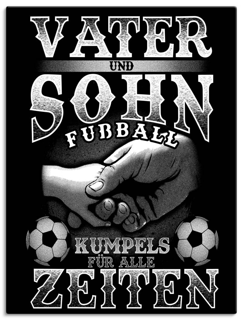 Artland Wandbild »Vater und Sohn Fussball Kumpels«, Sprüche & Texte, (1 St.), als Alubild, Outdoorbild, Poster in verschied. Grössen von Artland