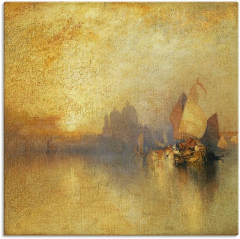 Artland Leinwandbild »Venedig bei Sonnenuntergang.«, Sonnenaufgang & -untergang, (1 St.), auf Keilrahmen gespannt von Artland