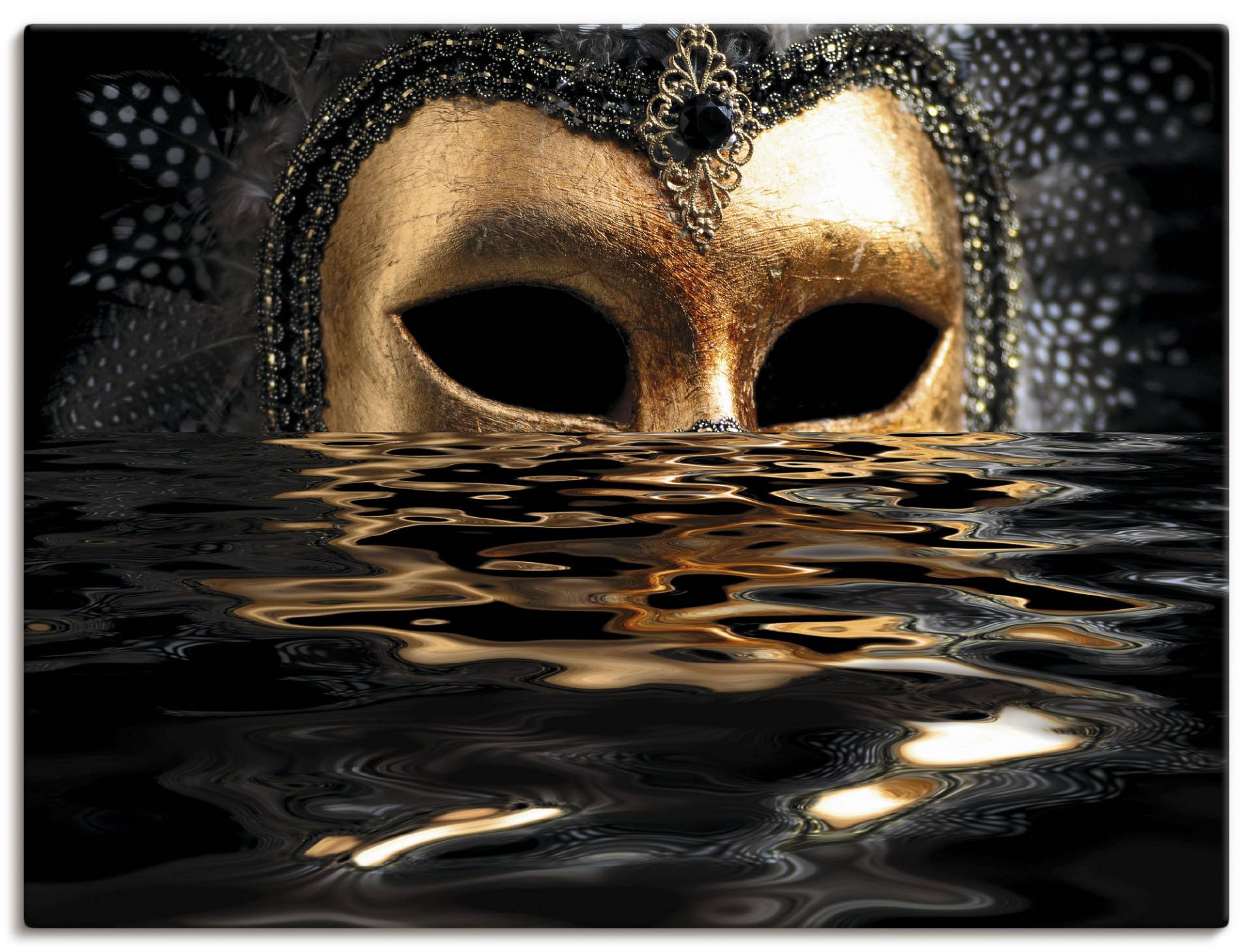 Artland Wandbild »Venezianische Maske mit Blattgold«, Karneval, (1 St.), als Alubild, Outdoorbild, Leinwandbild, Poster, Wandaufkleber Artland Wandbild »Venezianische Maske mit Blattgold«, Karneval, (1 St.), als Alubild, Outdoorbild, Leinwandbild, Poster, Wandaufkleber von Artland