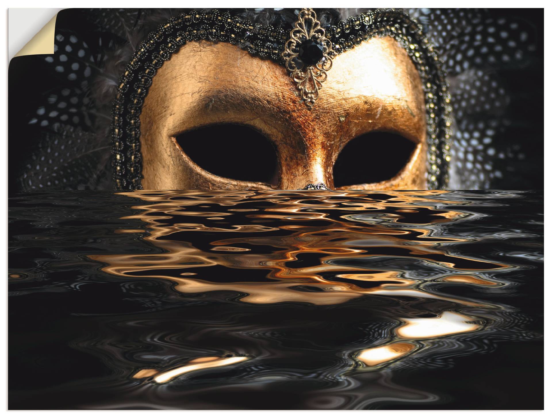 Artland Wandbild »Venezianische Maske mit Blattgold«, Karneval, (1 St.), als Alubild, Outdoorbild, Leinwandbild, Poster, Wandaufkleber Artland Wandbild »Venezianische Maske mit Blattgold«, Karneval, (1 St.), als Alubild, Outdoorbild, Leinwandbild, Poster, Wandaufkleber von Artland