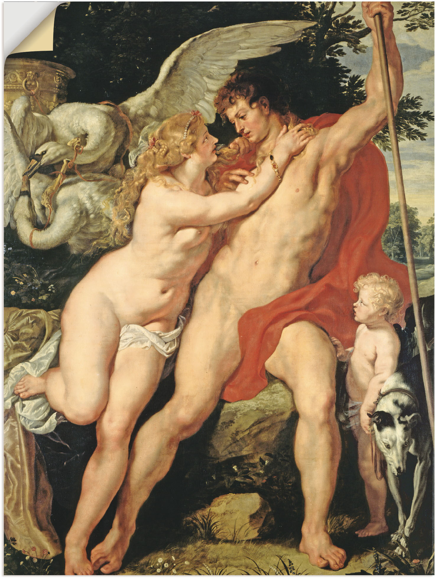 Artland Wandbild »Venus und Adonis. Um 1610«, Paar, (1 St.), als Leinwandbild, Wandaufkleber in verschied. Grössen von Artland