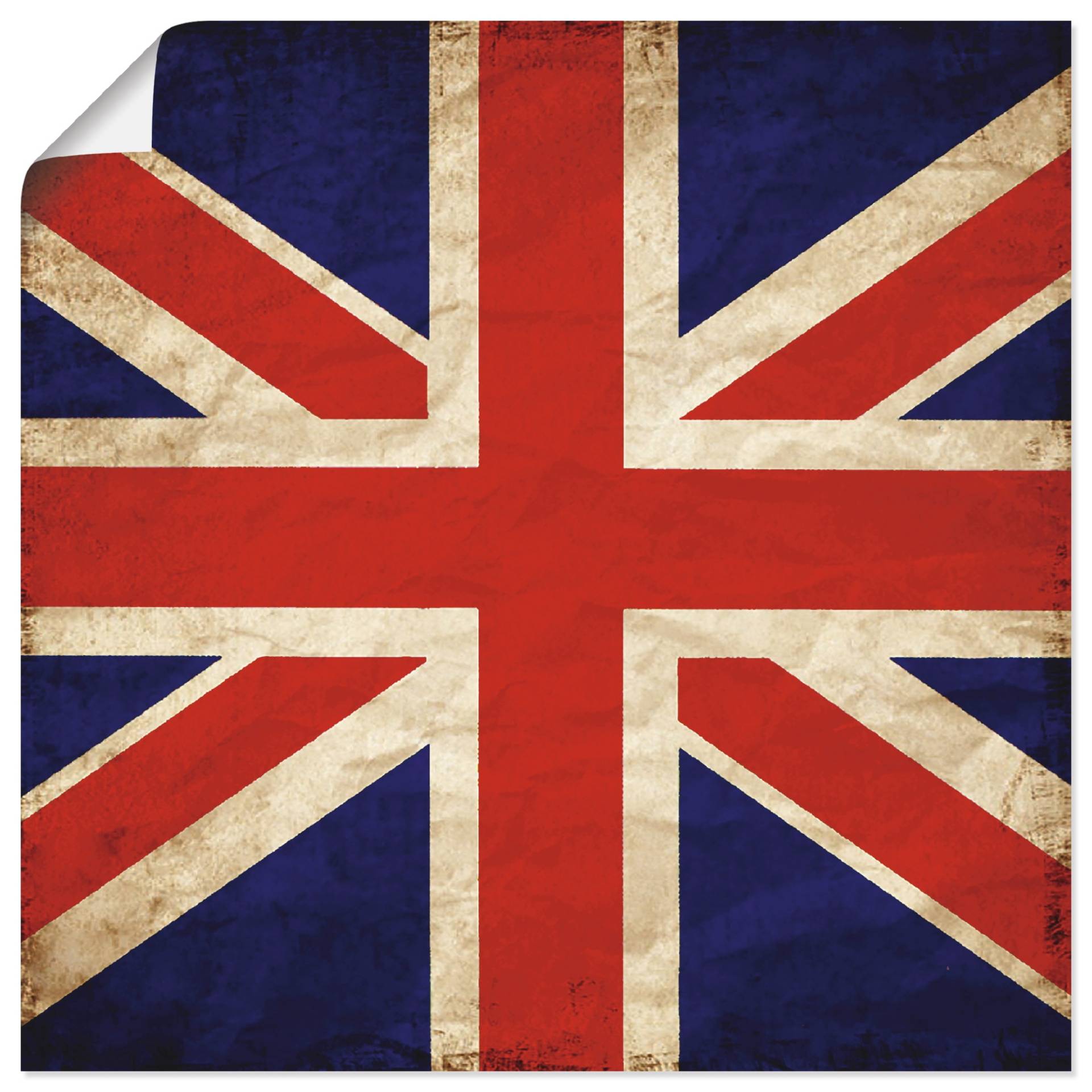 Artland Poster »Vereinigtes Königreich Flagge«, Zeichen, (1 St.), als Alubild, Leinwandbild, Wandaufkleber oder Poster in versch. Grössen von Artland