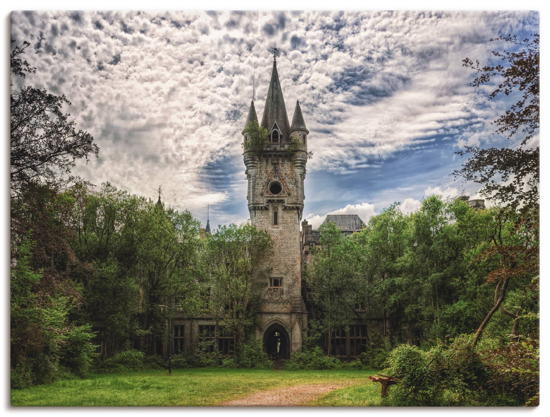 Artland Wandbild »Verlassenes Schloss Chateau - Lost Place«, Gebäude, (1 St.), als Leinwandbild, Poster in verschied. Grössen von Artland