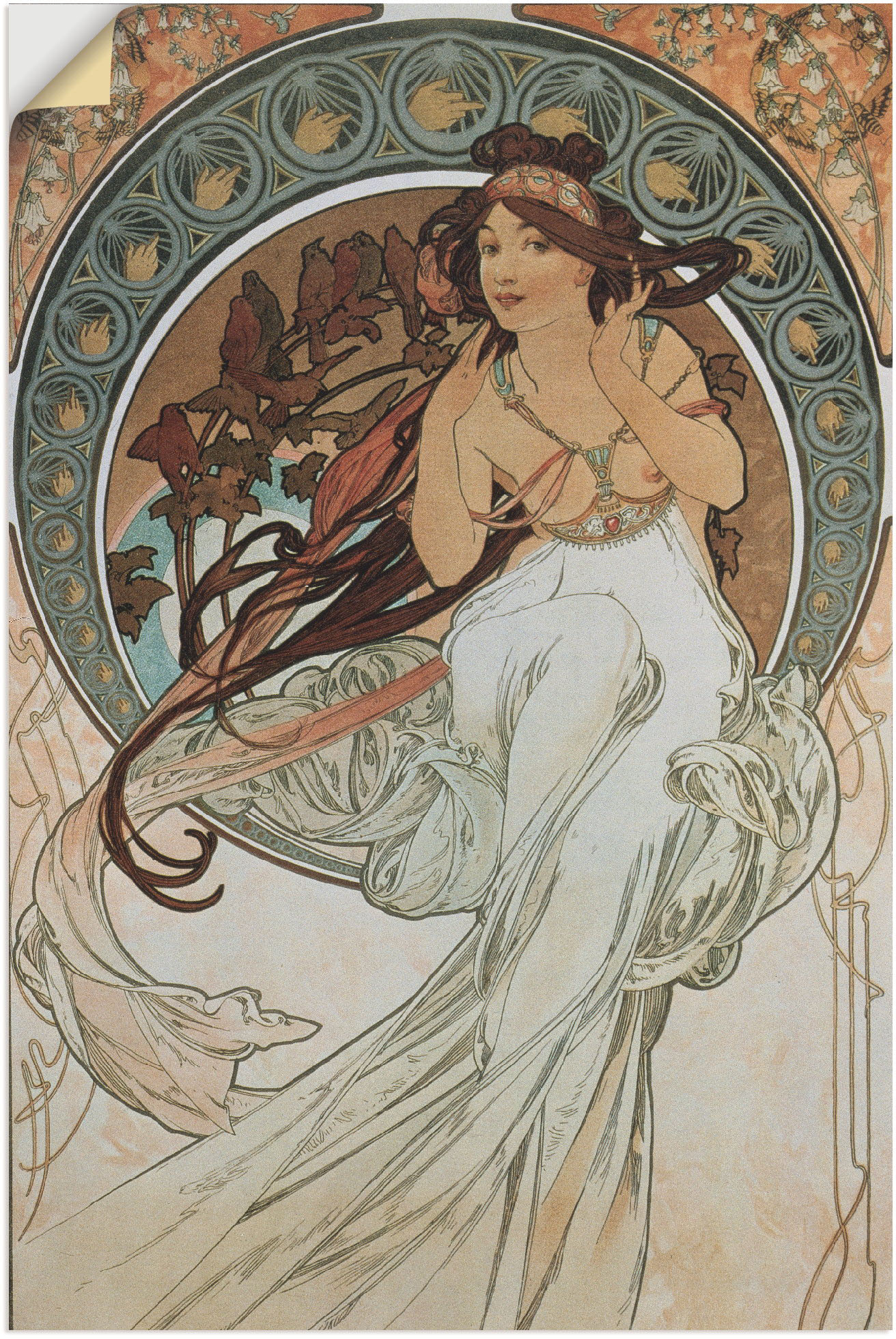 Artland Wandbild »Vier Künste: Die Musik. 1898«, Frau, (1 St.), als Alubild, Outdoorbild, Poster in verschied. Grössen von Artland