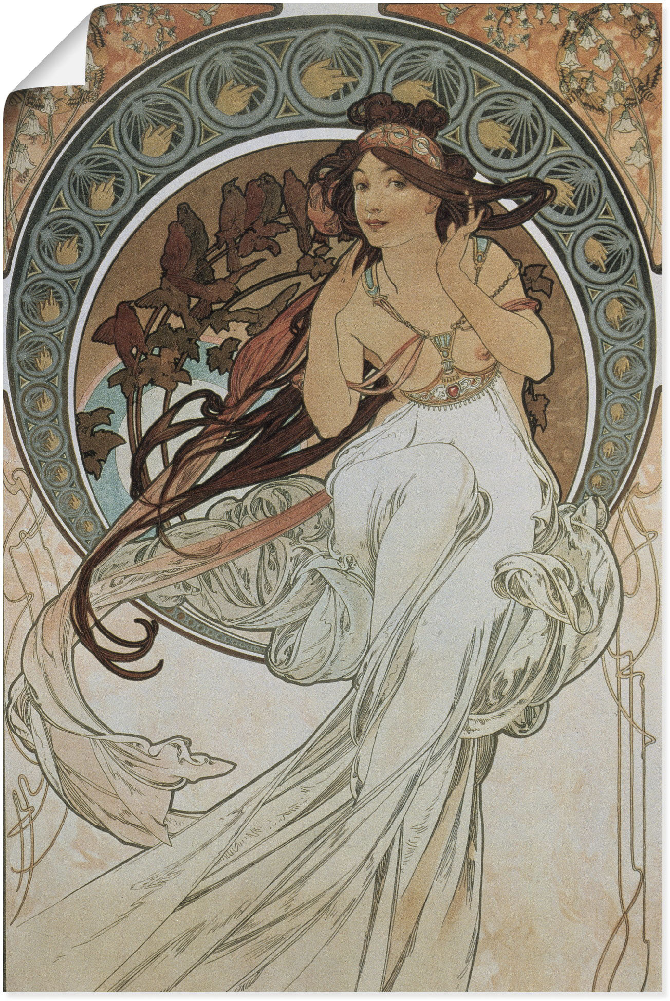 Artland Wandbild »Vier Künste: Die Musik. 1898«, Frau, (1 St.), als Alubild, Outdoorbild, Poster in verschied. Grössen von Artland