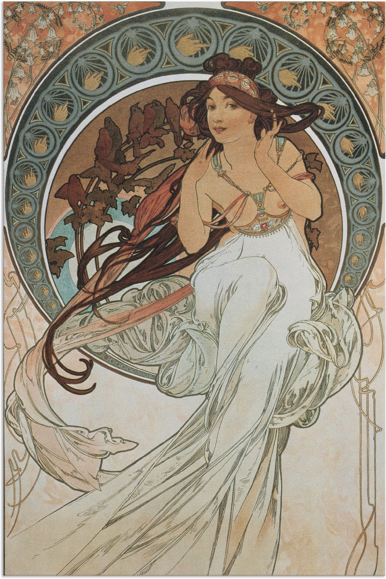 Artland Wandbild »Vier Künste: Die Musik. 1898«, Frau, (1 St.), als Alubild, Outdoorbild, Poster in verschied. Grössen von Artland