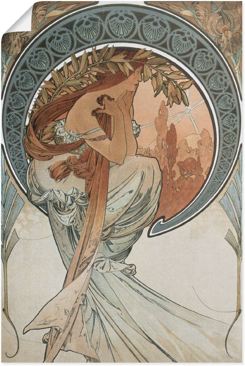 Artland Kunstdruck »Vier Künste: Die Poesie. 1898«, Frau, (1 St.), als Alubild, Leinwandbild, Wandaufkleber oder Poster in versch. Grössen von Artland