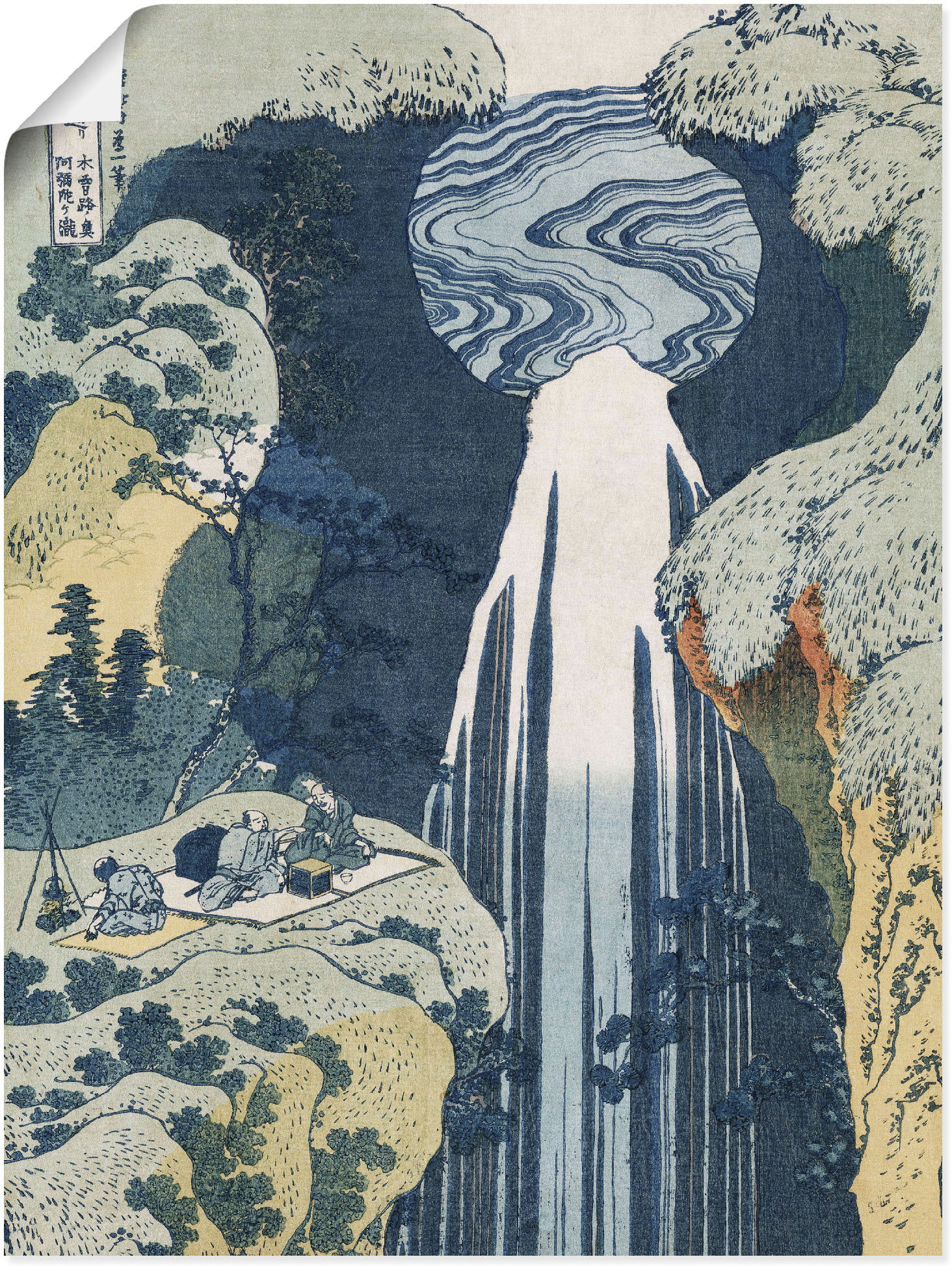 Artland Kunstdruck »Wasserfall von Amida an Kiso Strasse«, Gewässer, (1 St.), als Leinwandbild, Wandaufkleber oder Poster in versch. Grössen von Artland