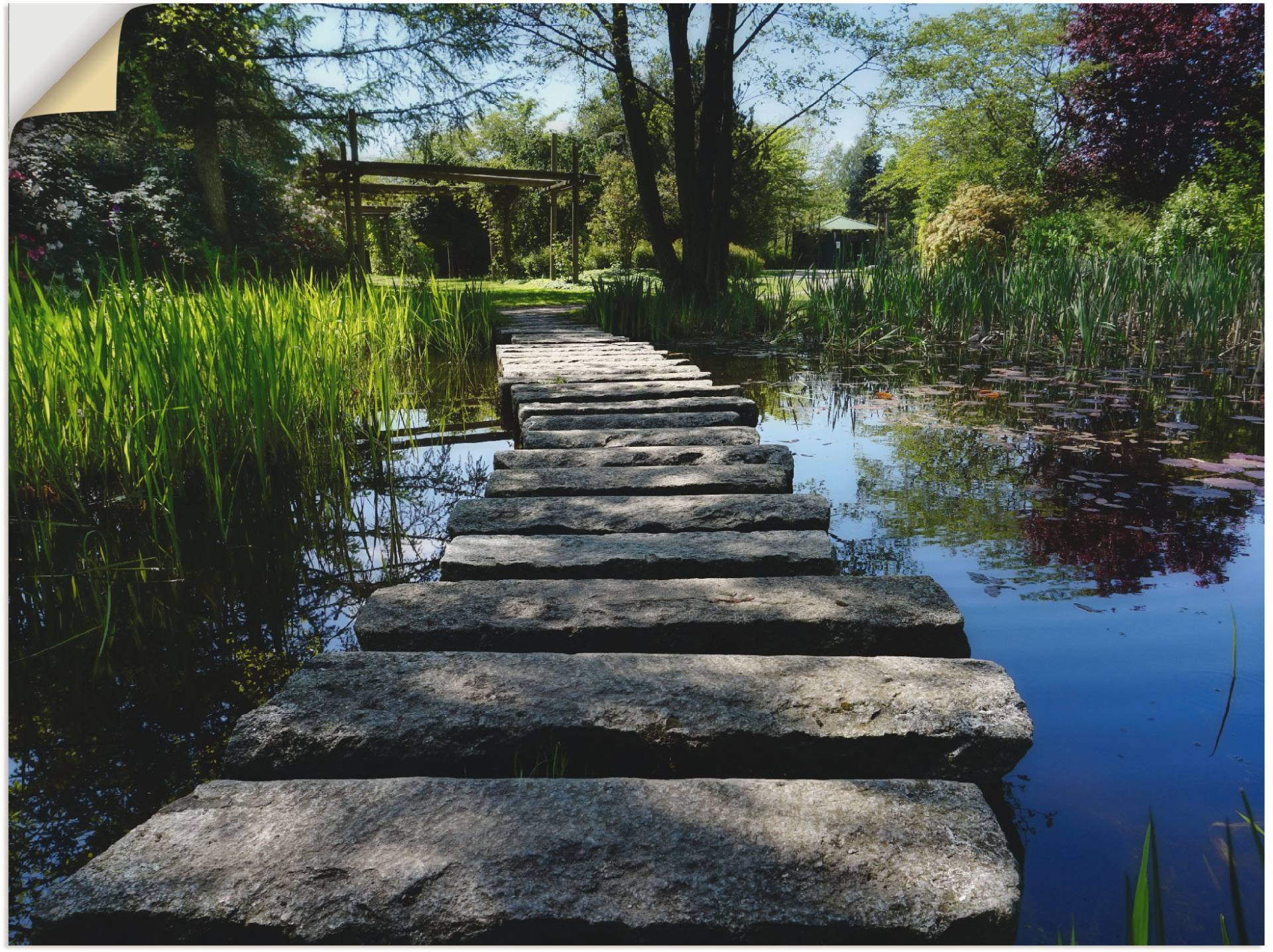 Artland Wandbild »Weg am Teich«, Gewässer, (1 St.), als Leinwandbild, Poster, Wandaufkleber in verschied. Grössen von Artland