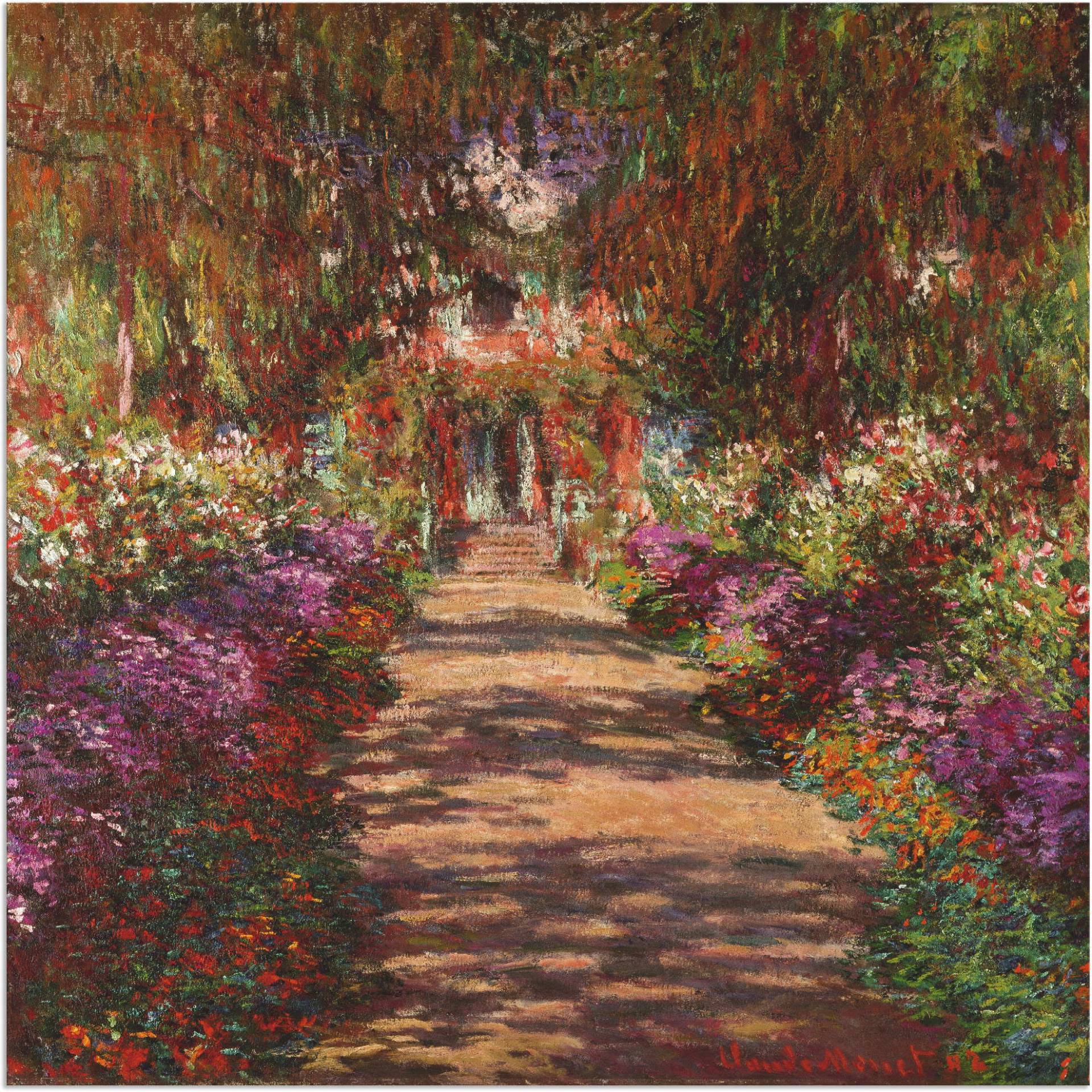 Artland Wandbild »Weg in Monets Garten in Giverny. 1902«, Garten, (1 St.), als Alubild, Outdoorbild, Leinwandbild, Poster, Wandaufkleber von Artland