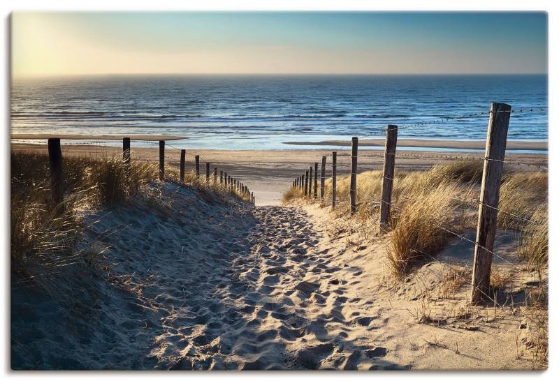 Artland Wandbild »Weg zum Nordseestrand Sonnenuntergang«, Strand, (1 St.), als Alubild, Outdoorbild, Leinwandbild, Poster, Wandaufkleber von Artland