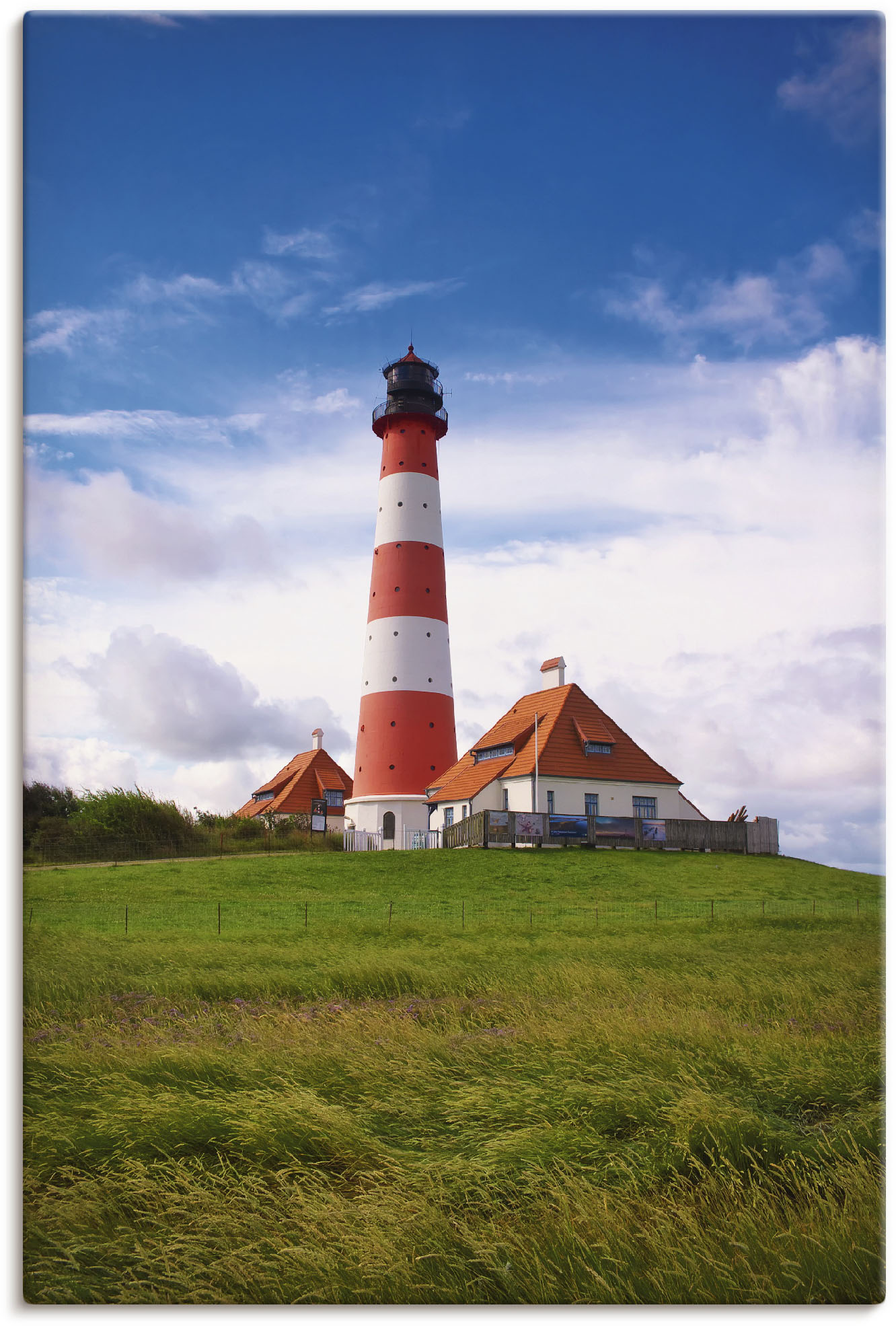 Artland Wandbild »Westerhever Leuchtturm«, Gebäude, (1 St.), als Alubild, Outdoorbild, Leinwandbild, Poster in verschied. Grössen von Artland