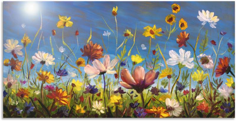 Artland Wandbild »Wildblumenwiese blauer Himmel«, Blumenwiese, (1 St.), als Alubild, Outdoorbild, Leinwandbild, Poster, Wandaufkleber von Artland