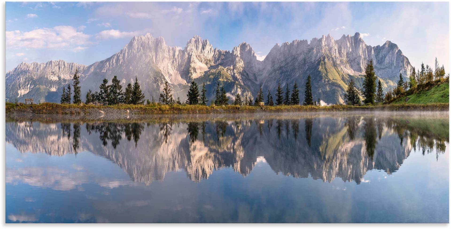 Artland Wandbild »Wilder Kaiser in Tirol«, Bilder von Europa, (1 St.), als Alubild, Outdoorbild, Leinwandbild, Poster, Wandaufkleber von Artland