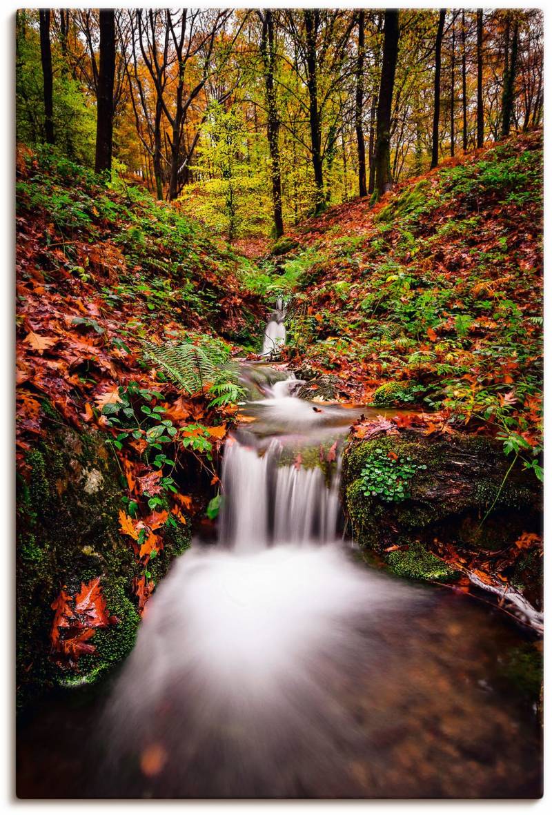 Artland Wandbild »Wildwasser Bach - Berge von Asturien«, Wasserfallbilder, (1 St.), als Alubild, Leinwandbild, Wandaufkleber oder Poster in versch. Grössen von Artland