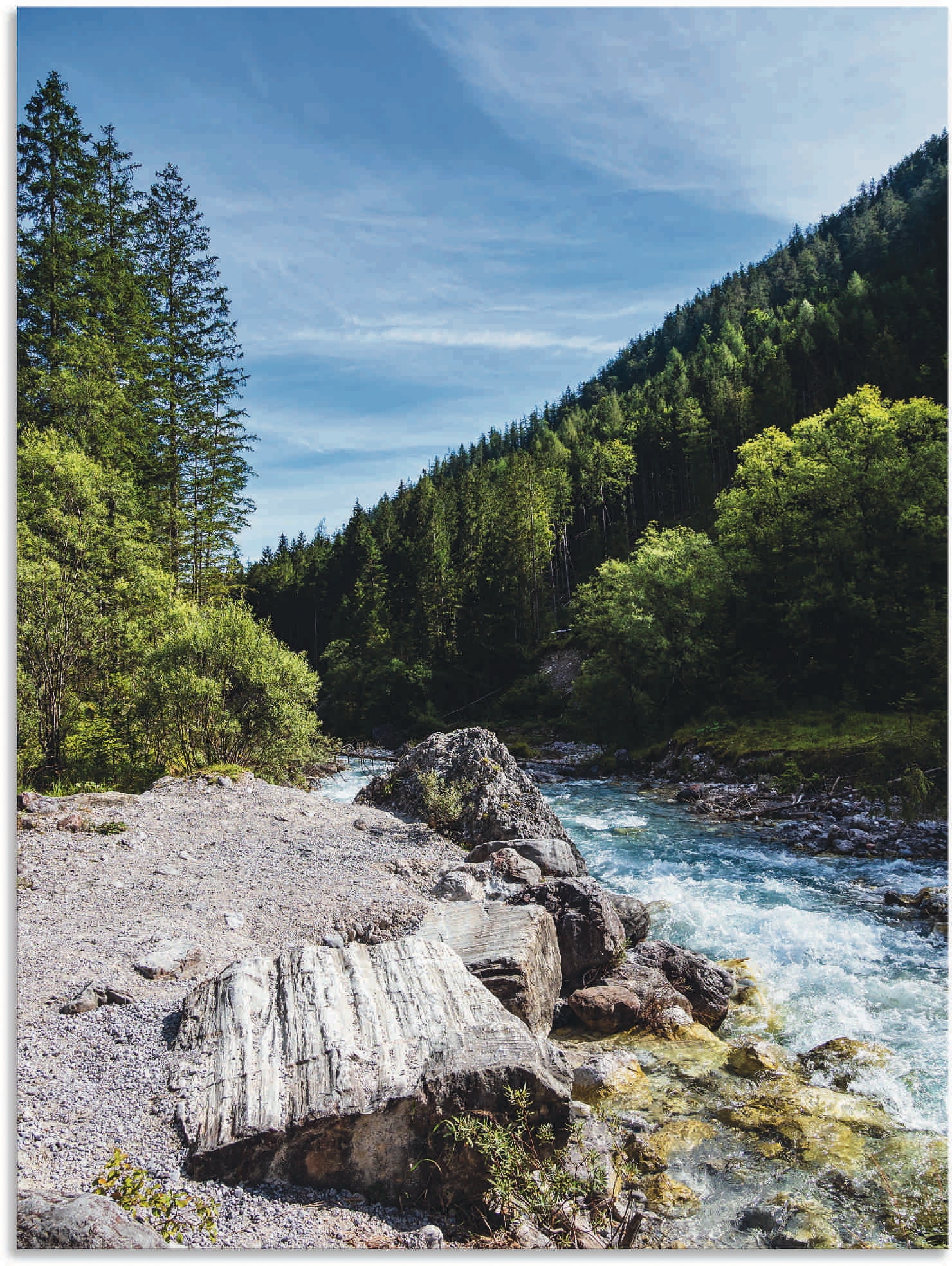 Artland Wandbild »Wimbachtal bei Ramsau«, Berge & Alpenbilder, (1 St.), als Alubild, Leinwandbild, Wandaufkleber oder Poster in versch. Grössen von Artland