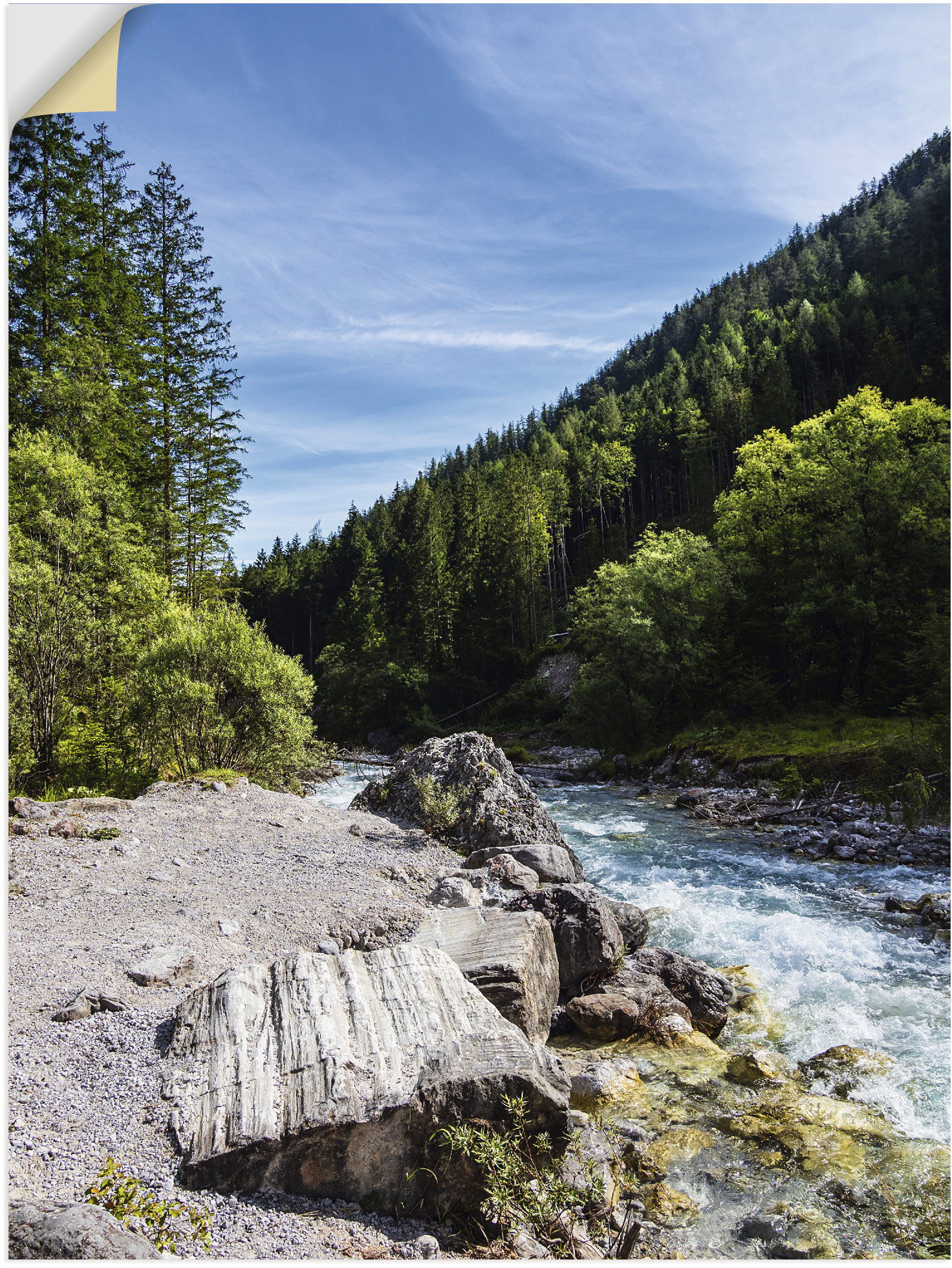 Artland Wandbild »Wimbachtal bei Ramsau«, Berge & Alpenbilder, (1 St.), als Alubild, Leinwandbild, Wandaufkleber oder Poster in versch. Grössen von Artland