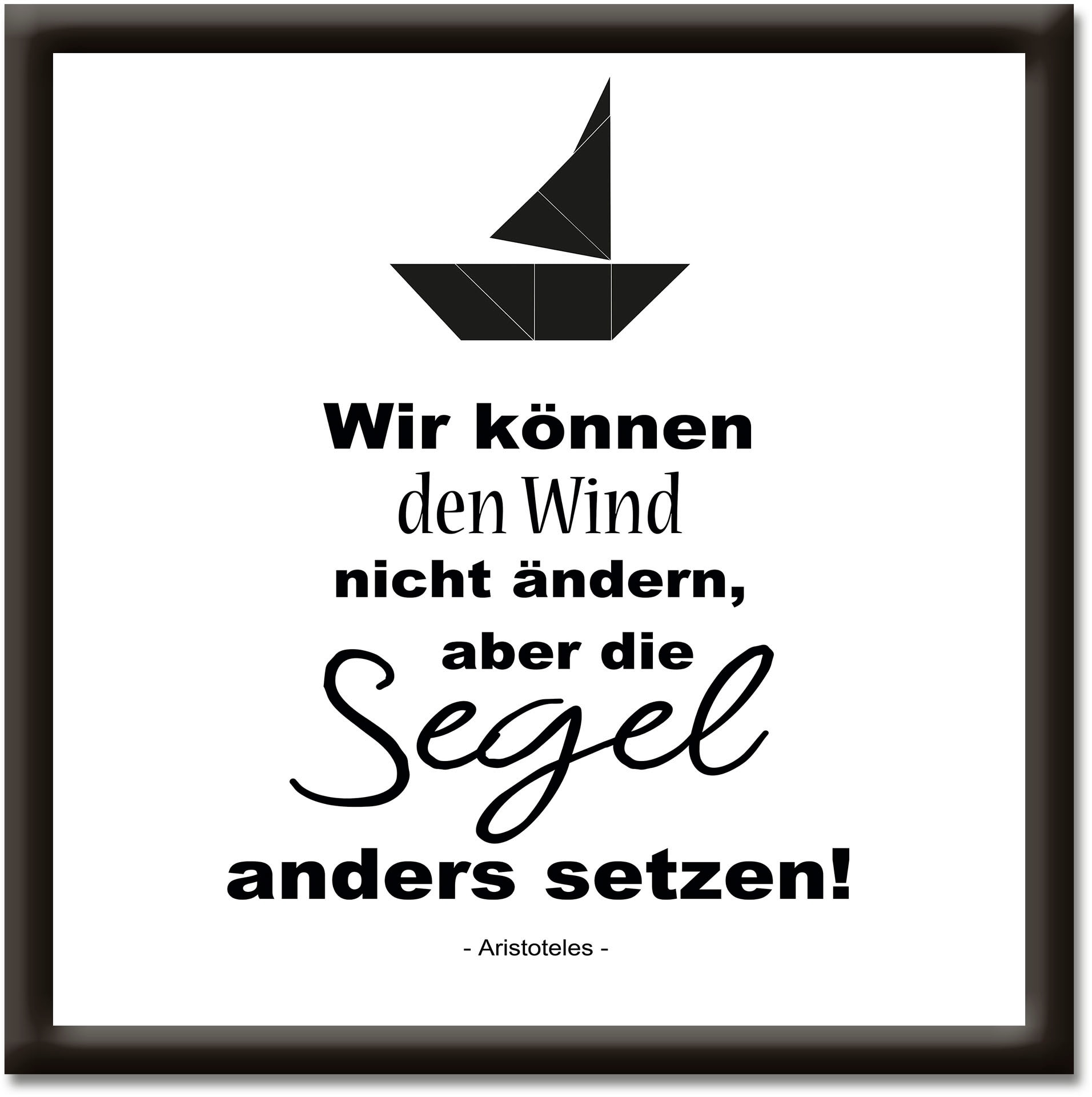 Artland Wandbild »Wind nicht ändern, Segel anders setzen«, Sprüche & Texte, (1 St.) von Artland