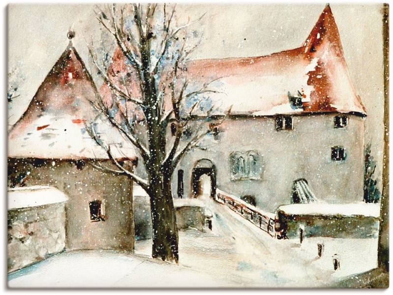 Artland Wandbild »Winter auf der Burg«, Gebäude, (1 St.), als Leinwandbild, Poster, Wandaufkleber in verschied. Grössen von Artland