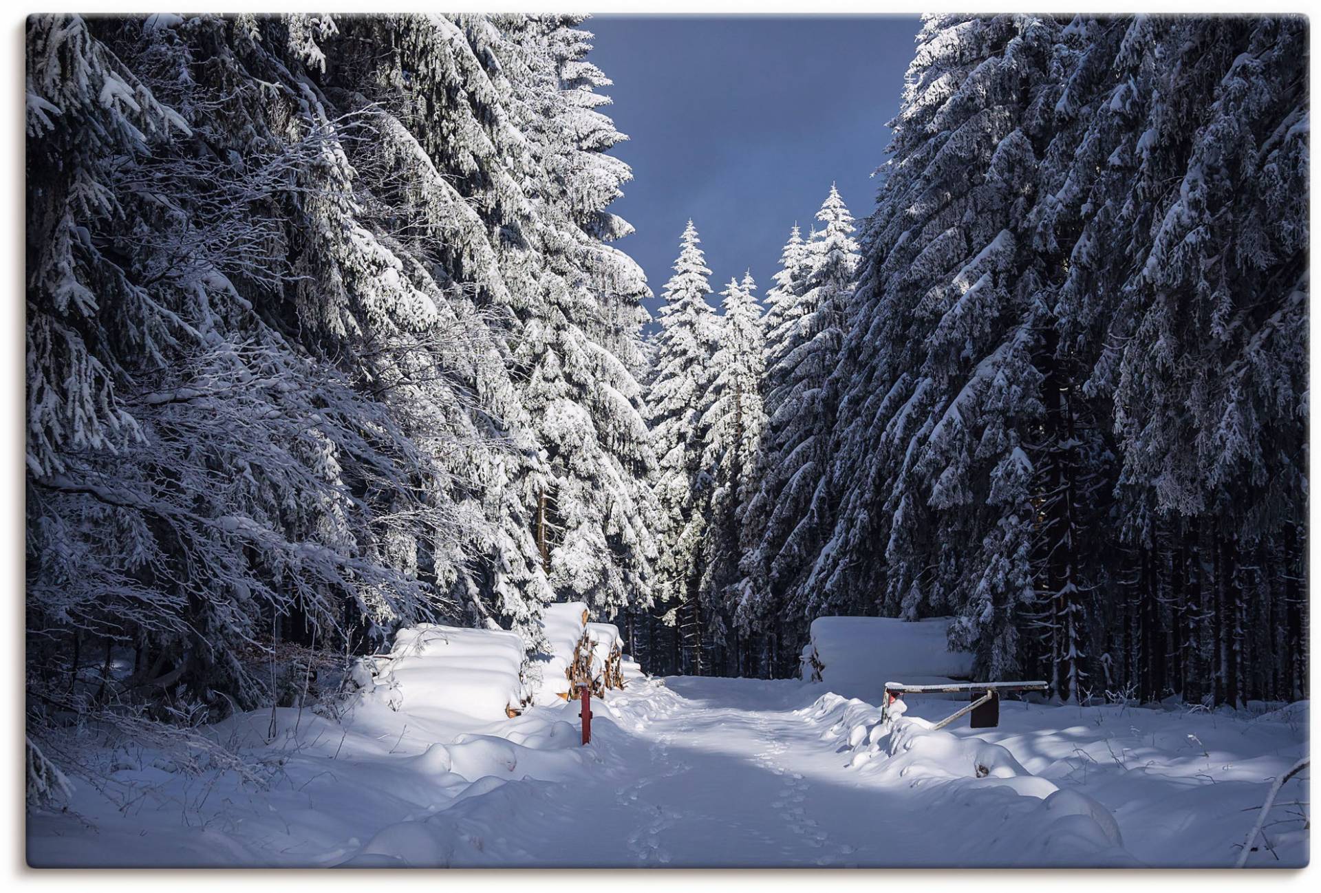 Artland Leinwandbild »Winter im Thüringer Wald II«, Waldbilder, (1 St.), auf Keilrahmen gespannt von Artland