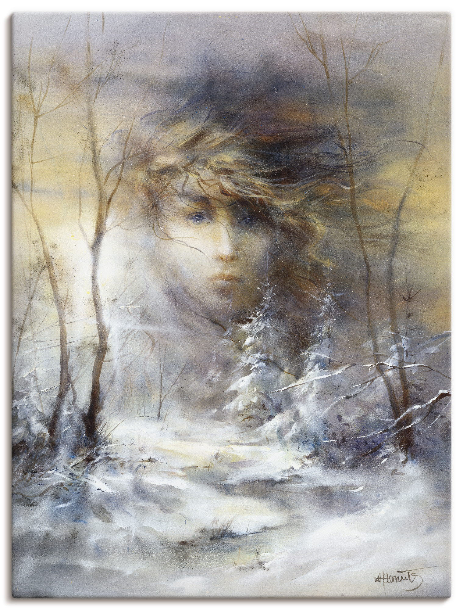 Artland Leinwandbild »Winter«, Frau, (1 St.), auf Keilrahmen gespannt von Artland